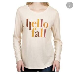 State of Mine Women's Harvest Top Hello Fall Size L Long Sleeve Tee NWT